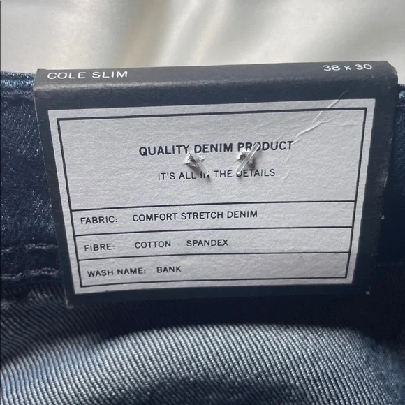 Kenneth Cole Men's number 3 slim fit jeans sz 38x30 - Picture 4 of 8